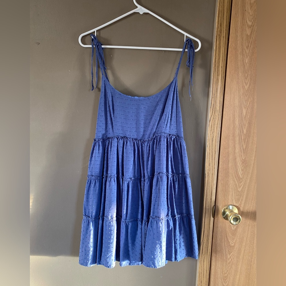 Blue Sleeveless Mini Dress